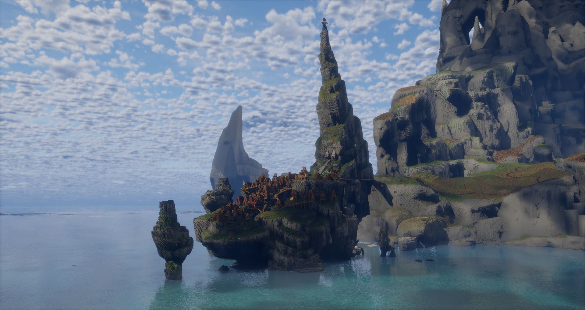 Alpha overview of Berk recreated in Minecraft